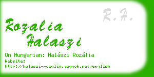 rozalia halaszi business card